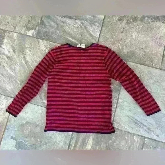 Vintage Lightweight Red and Blue Striped Sweater Size Small - Picture 3 of 6